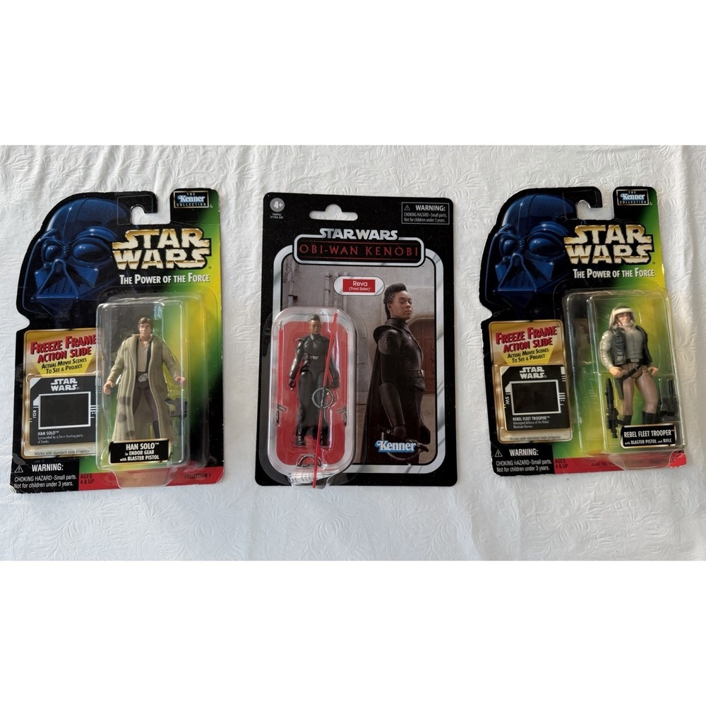 Star Wars Kenner POTF & Obi-Wan Kenobi Action Figure Lot Carded Mixed Vintage